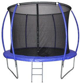 Trampolim ao ar livre para adultos e crianças 244cm de diâmetro Carga de 100kg   Azul