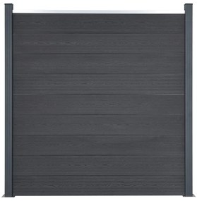 Conjunto de painéis de vedação 526x186 cm WPC cinzento