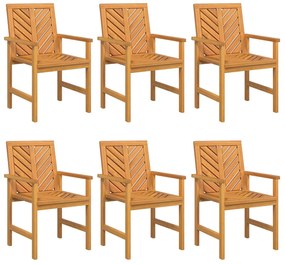 vidaXL Cadeira de jantar 6 pcs Natural 62,5 x 59 x 89 cm