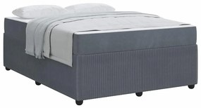 Estrutura de cama com colchão Cinzento escuro 160 x 200 cm