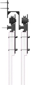 Kit de ferragens para porta deslizante 400 cm aço preto