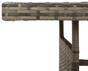 Mesa de jardim 160x70x72 cm vime PE e acácia maciça cinzento