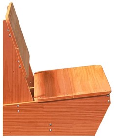 Cadeiras de jardim 2 pcs 60x64x70,5cm pinho maciço castanho-mel