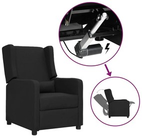 vidaXL Poltrona elevatória tecido preto