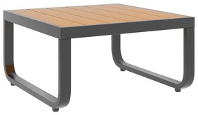 Sofás de canto para jardim com almofadões 5 pcs alumínio e WPC