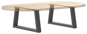 Pés para mesa de centro em V, 2 peças, antracite, 70x(30-31,3) cm, aço