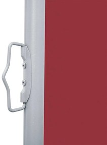 Toldo lateral retrátil para pátio 170x1200 cm vermelho