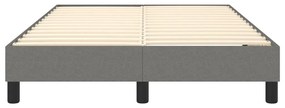Estrutura de cama sem colchão 120x200 cm tecido cinzento-escuro