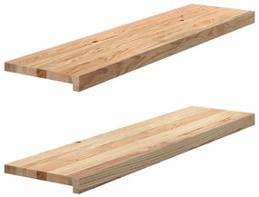 vidaXL Soleiras da janela 2 pcs 100x25x2cm carvalho maciço não tratado