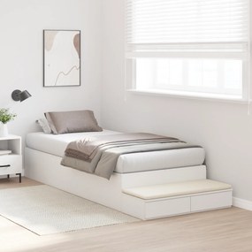 Estrutura de Cama de Armazenamento Branca 90x200 cm