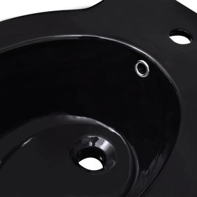 Conjunto com sanita e bidé cerâmica preto