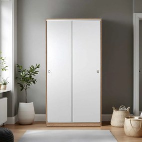 Roupeiro "Coral" – Salmão &amp; Branco – 94 x 182 x 52 cm – Design Moderno