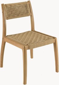 Cadeiras de jantar de jardim em madeira de teca Valeria, conjunto de 2