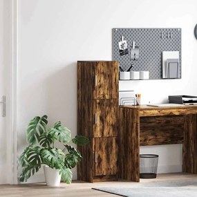 vidaXL Sideboard Fumado de Carvalho Carvalho Fumado Madeira Grande