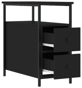 Mesa de cabeceira 30x60x60 cm derivados de madeira preto