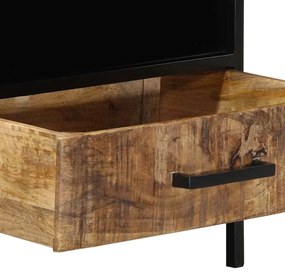 Mesa de Café 90x50x40 cm Madeira Sólida Rústica de Mangueira