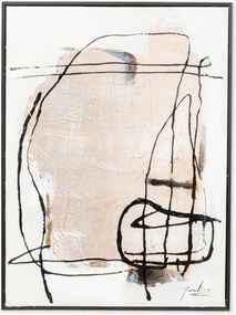 Quadro em tela emoldurado pintado à mão Dust