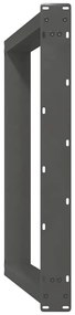 Pés para mesa de jantar em formato de U, 2 peças, antracite, 80x(72-73