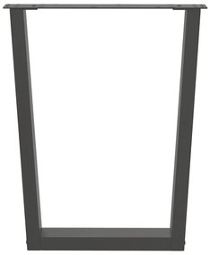 Pés para mesa de jantar em V, 2 peças, antracite, 70x(72-73,3) cm, aço