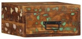 Mesa de cabeceira de parede madeira recuperada maciça