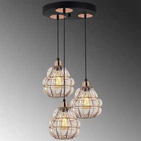 Candeeiro Suspenso Safderun – Cobre – Diâmetro 44 cm, Altura 112 cm