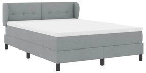 Cama Box Spring com Colchão VidaXL Cinza Claro 160x200 cm Tecido