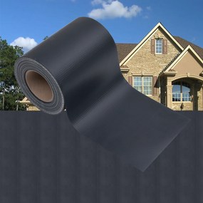 vidaXL Telhas de Privacidade para Jardim 2 pcs Cinza Escuro PVC