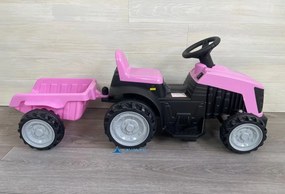 Trator infantil eletrico Peketrac 4000 6V Rosa