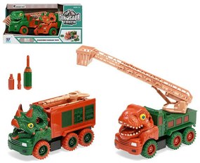 Veículos de Construção Camião com Grua 5 Peças Dinossauros