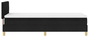 Cama Box Spring com Colchão Preto 80x200 cm Tecido