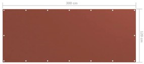 Tela de varanda 120x300 cm tecido Oxford terracota
