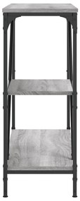 Mesa consola 88,5x30x75 cm derivados de madeira cinzento sonoma