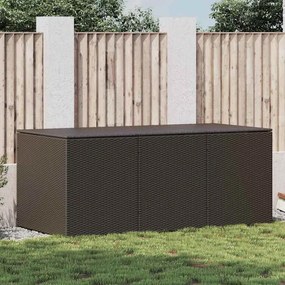vidaXL Caixa de arrumação para jardim 180x90x70 cm vime PE castanho