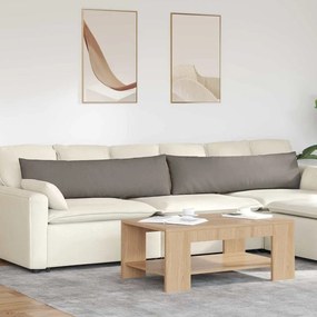 vidaXL Travesseiros de Sofá 2 pcs Cinzento-acastanhado 145 x 40 cm