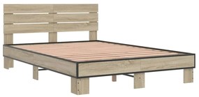 Estrutura de cama 135x190 cm derivados madeira/metal