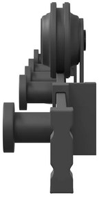 Kit de ferragens para porta deslizante 152,5 cm aço preto