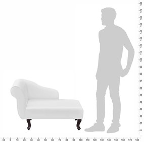 Chaise longue couro artificial branco