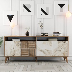 Console Milan – Walnut/White – 180x78x35 cm