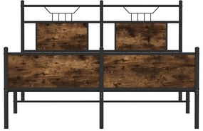 Estrutura cama s/ colchão derivados de madeira carvalho fumado