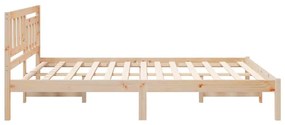 Estrutura da Cama com cabeceira Castanho 160 x 200 cm