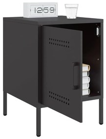 Mesa de cabeceira 36x39x50,5 cm aço preto
