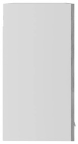 Armário de parede c/ vidro 60x31x60 cm contraplacado cinza