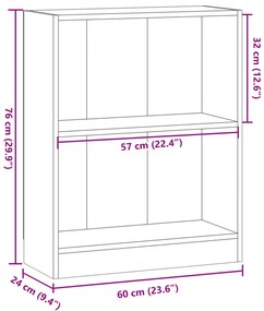 Estante 60x24x76 cm derivados de madeira madeira velha