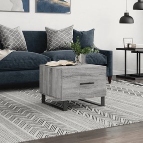 vidaXL Mesa de centro 50x50x40 cm derivados madeira sonoma cinza