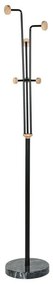 Staande Kapstok Dkd Home Decor Preto Metal Madeira (30 X 30 X 177 cm)