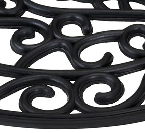 Tapete de porta semicircular 45x75 cm borracha