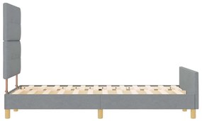 Estrutura de Cama Cinza Claro 120x200 cm Tecido