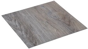 Tábuas de soalho autoadesivas 5,11 m² PVC castanho-claro