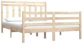 Estrutura de cama pequena casal 120x190 cm pinho maciço