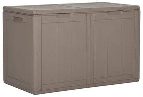 151231 vidaXL Caixa de arrumação para jardim 180 L vime PP castanho